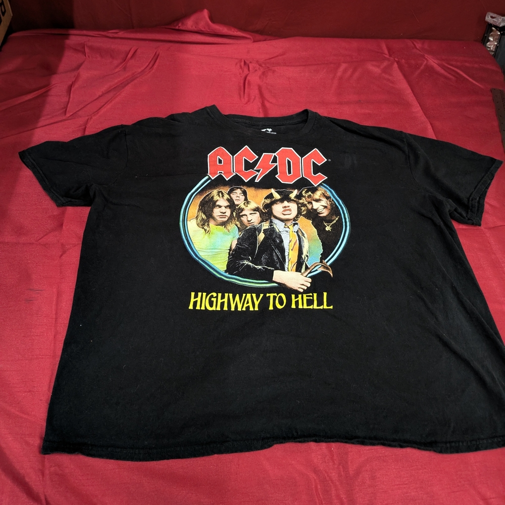 AC/DC Black Tee with Highway to Hell Graphic